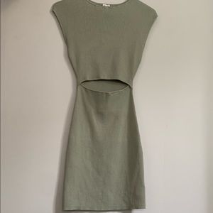 Aritzia Wilfred free cutout-knit mini dress